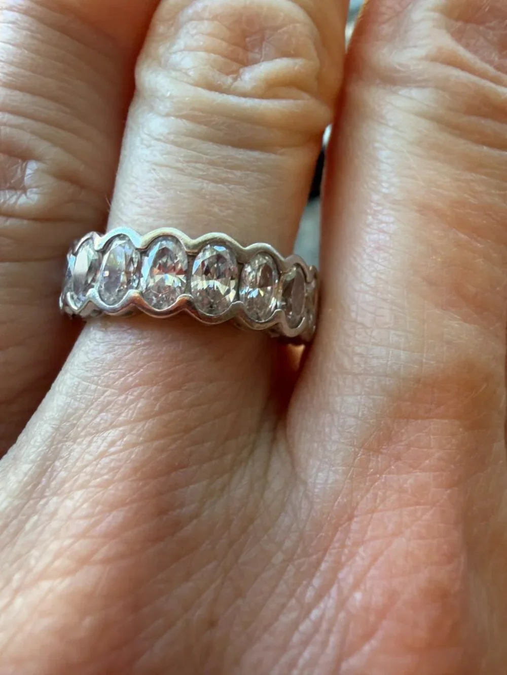 Radiance by Absolute 4.75 ct Sterling Silver Oval Eternity Ring - 5